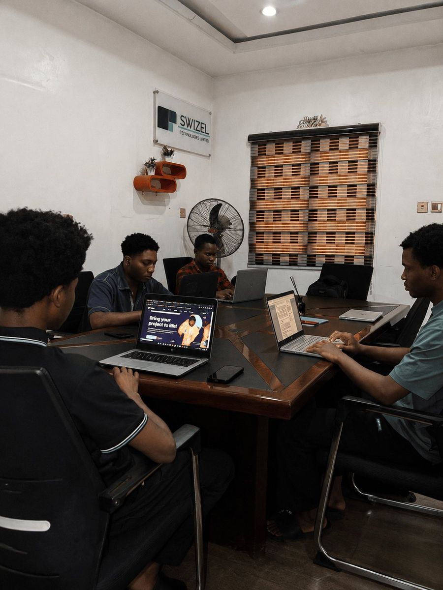 The Swizel Technologies Limited team at work in the Abuja studio