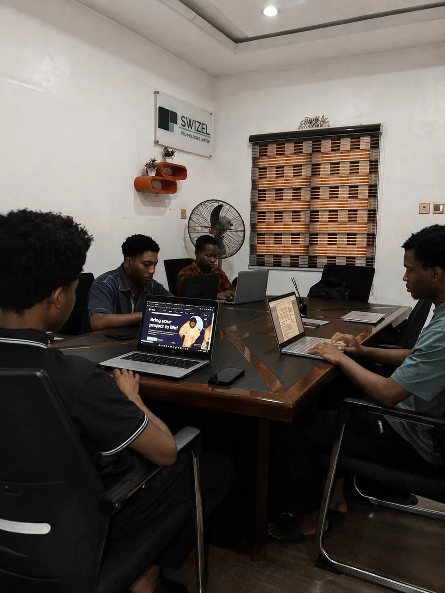 The Swizel Technologies Limited team at work in the Abuja studio