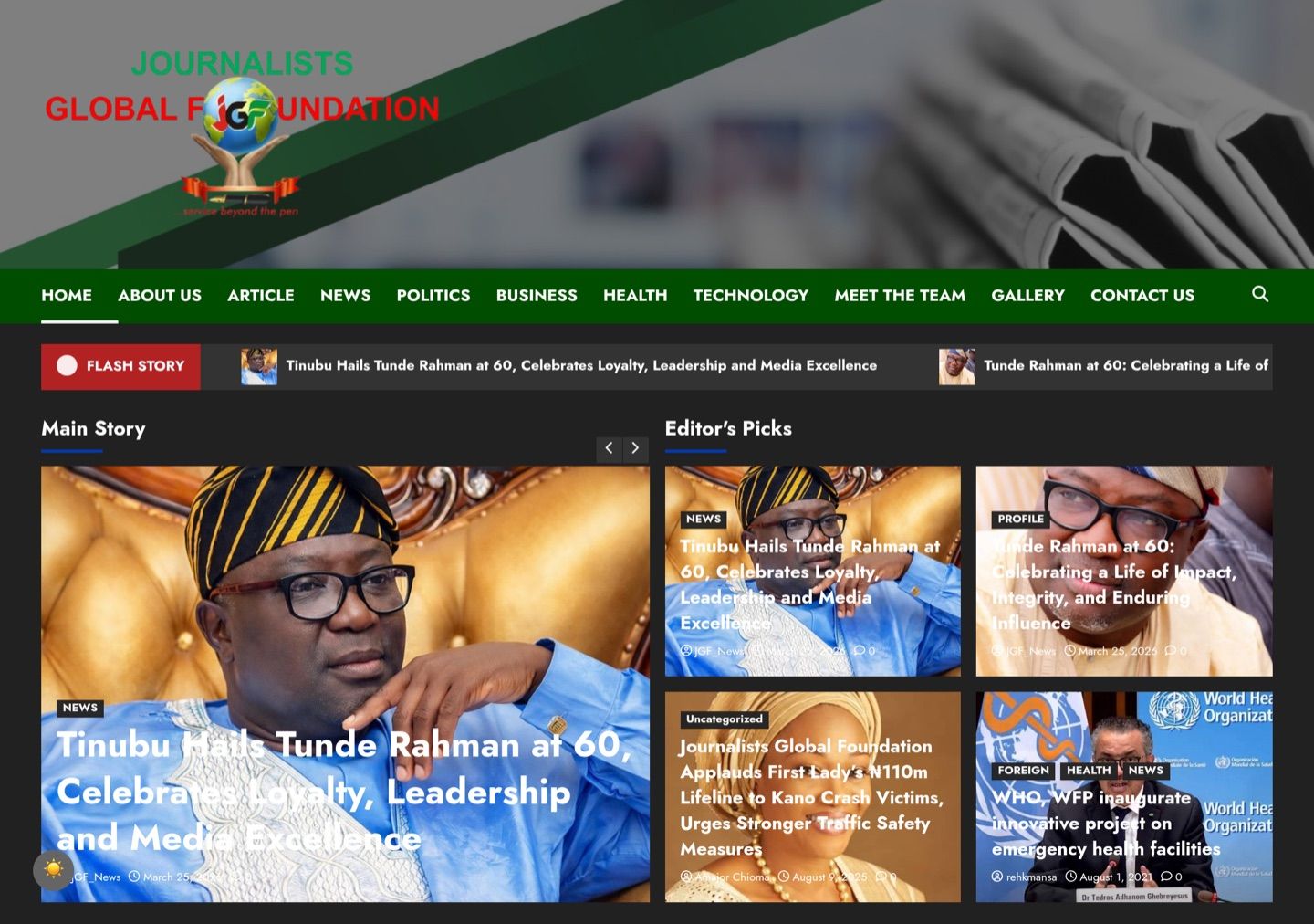 Journalists Global Foundation — Media & Publishing